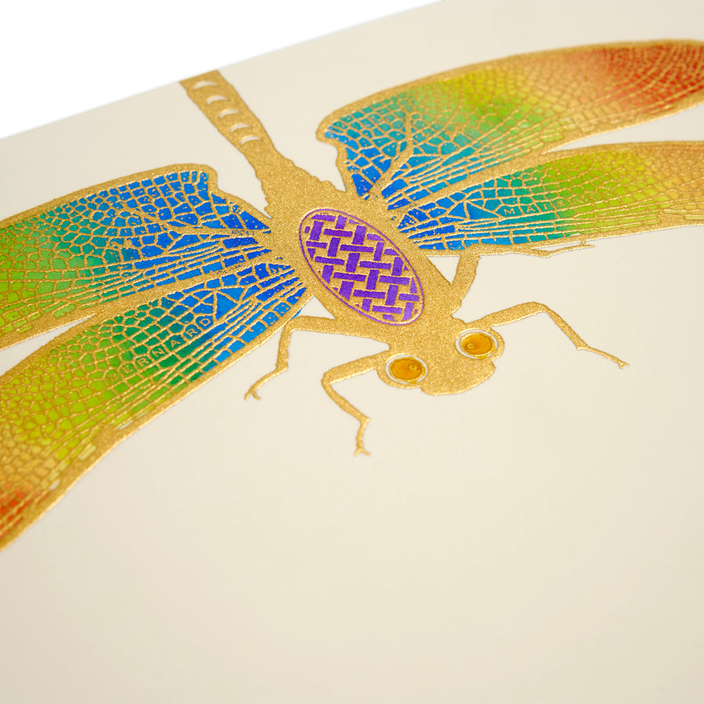 Dragonfly Hand-Painted Grand Statement Card