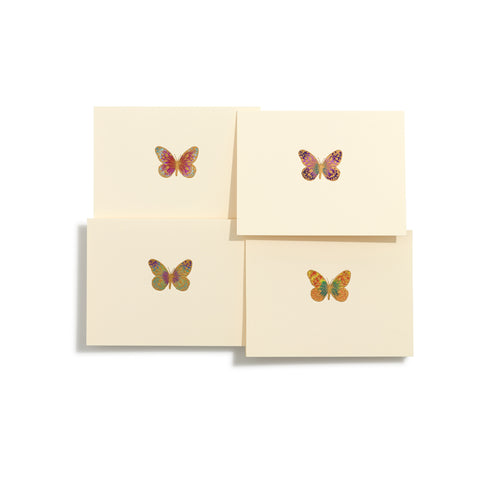 Butterfly Hand-painted Folder Cards | Set of 8